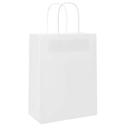 Vidaxl papieren zakjes 50 st met hengsels 21x11x28 cm wit - afbeelding 3