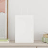 Vidaxl papieren zakjes 50 st met hengsels 21x11x31 cm wit