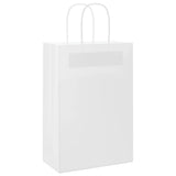 Vidaxl papieren zakjes 50 st met hengsels 21x11x31 cm wit - afbeelding 3