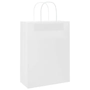 Vidaxl papieren zakken 50 st met hengsels 26x12x35 cm wit - afbeelding 3