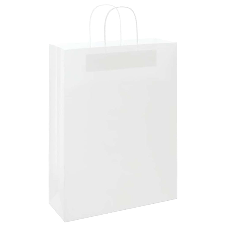 Vidaxl papieren zakken 50 st met hengsels 32x12x42 cm wit