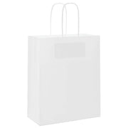 Vidaxl papieren zakken 250 st met hengsels 18x8x22 cm wit - afbeelding 3