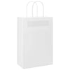 Vidaxl papieren zakjes 250 st met hengsels 21x11x31 cm wit
