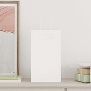 Vidaxl papieren zakken 250 st met hengsels 21x11x36 cm wit - afbeelding 2
