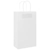 Vidaxl papieren zakken 250 st met hengsels 21x11x36 cm wit