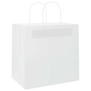 Vidaxl papieren zakken 250 st met hengsels 26x17x25 cm wit - afbeelding 3