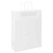 Vidaxl papieren zakken 250 st met hengsels 32x12x42 cm wit - afbeelding 3