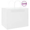 Vidaxl papieren zakken 250 st met hengsels 32x22x24 cm wit