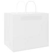 Vidaxl papieren zakken 250 st met hengsels 32x22x28 cm wit - afbeelding 3