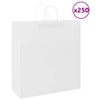 Vidaxl papieren zakken 250 st met hengsels 45x17x48 cm wit
