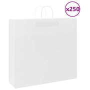 Vidaxl papieren zakken 250 st met hengsels 54x15x49 cm wit - afbeelding 1
