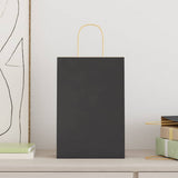 Vidaxl papieren zakken 250 st met hengsels 21x11x31 cm zwart - afbeelding 2