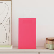 Vidaxl papieren zakken 50 st met hengsels 21x11x36 cm roze - afbeelding 2