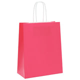 Vidaxl papieren zakken 250 st met hengsels 18x8x22 cm roze - afbeelding 3
