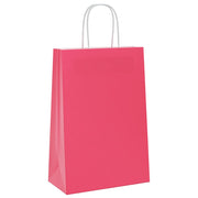 Vidaxl papieren zakken 250 st met hengsels 21x11x31 cm roze - afbeelding 3