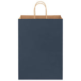 Vidaxl papieren zakken 250 st met hengsels 32x17x44 cm blauw - afbeelding 3