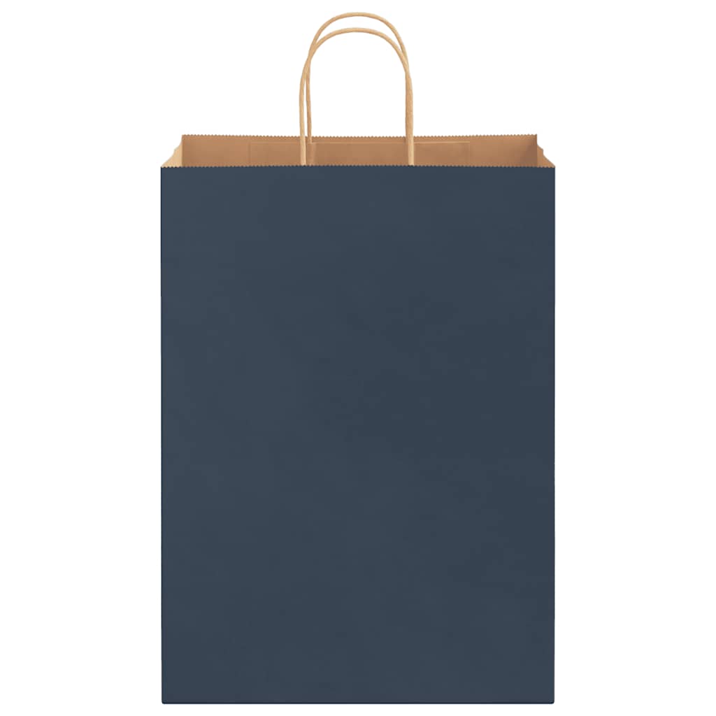 Vidaxl papieren zakken 250 st met hengsels 32x17x44 cm blauw
