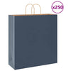 Vidaxl papieren zakken 250 st met hengsels 45x17x48 cm blauw
