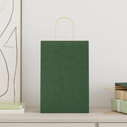 Vidaxl papieren zakken 250 st met hengsels 21x11x31 cm groen - afbeelding 2