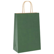 Vidaxl papieren zakken 250 st met hengsels 21x11x31 cm groen - afbeelding 3