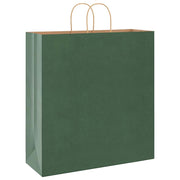 Vidaxl papieren zakken 250 st met hengsels 45x17x48 cm groen - afbeelding 3