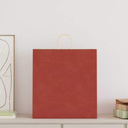 Vidaxl papieren zakken 250 st met hengsels 45x17x48 cm rood - afbeelding 2