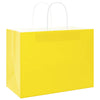 Vidaxl papieren zakken 50 st met hengsels 32x17x25 cm geel