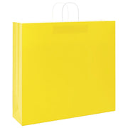 Vidaxl papieren zakken 50 st met hengsels 54x15x49 cm geel - afbeelding 3