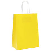 Vidaxl papieren zakken 250 st met hengsels 15x8x21 cm geel - afbeelding 3
