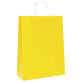 Vidaxl papieren zakken 250 st met hengsels 32x12x42 cm geel - afbeelding 3