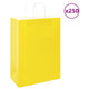 Vidaxl papieren zakken 250 st met hengsels 32x17x44 cm geel