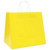 Vidaxl papieren zakken 250 st met hengsels 32x22x28 cm geel