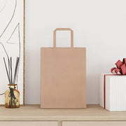 Vidaxl papieren zakken 50 st met hengsels 21x11x28 cm bruin - afbeelding 2