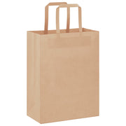 Vidaxl papieren zakken 50 st met hengsels 21x11x28 cm bruin - afbeelding 3
