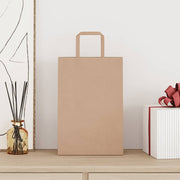 Vidaxl papieren zakken 50 st met hengsels 21x11x31 cm bruin - afbeelding 2