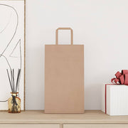Vidaxl papieren zakken 50 st met hengsels 21x11x36 cm bruin - afbeelding 2