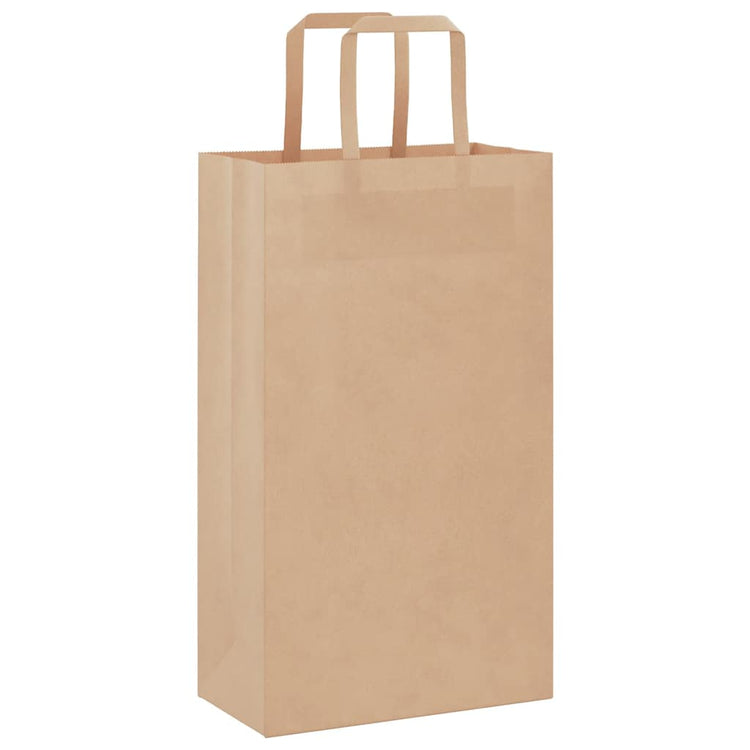 Vidaxl papieren zakken 50 st met hengsels 21x11x36 cm bruin