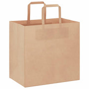 Vidaxl papieren zakken 50 st met hengsels 26x17x25 cm bruin - afbeelding 3