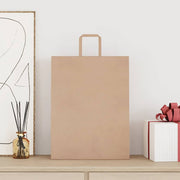 Vidaxl papieren zakken 50 st met hengsels 32x12x42 cm bruin - afbeelding 2