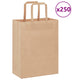 Vidaxl papieren zakken 250 st met hengsels 21x11x28 cm bruin