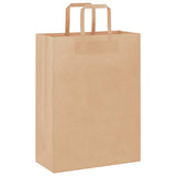 Vidaxl papieren zakken 250 st met hengsels 26x12x35 cm bruin - afbeelding 3