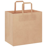 Vidaxl papieren zakken 250 st met hengsels 26x17x25 cm bruin - afbeelding 3
