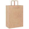 Vidaxl papieren zakken 250 st met hengsels 32x17x44 cm bruin