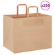 Vidaxl papieren zakken 250 st met hengsels 32x22x24 cm bruin