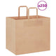Vidaxl papieren zakken 250 st met hengsels 32x22x28 cm bruin