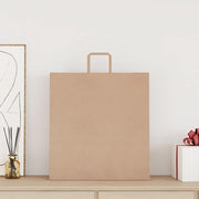 Vidaxl papieren zakken 250 st met hengsels 45x17x48 cm bruin - afbeelding 2
