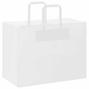 Vidaxl papieren zakken 50 st met hengsels 32x17x25 cm wit - afbeelding 3