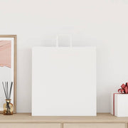 Vidaxl papieren zakken 50 st met hengsels 45x17x48 cm wit - afbeelding 2