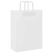Vidaxl papieren zakken 250 st met hengsels 26x12x35 cm wit - afbeelding 3