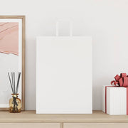 Vidaxl papieren zakken 250 st met hengsels 32x17x44 cm wit - afbeelding 2